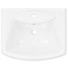 vidaXL Lavabo autoportant avec socle Céramique Blanc 580x470x200 mm
