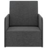 vidaXL Fauteuil convertible gris foncé tissu