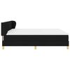 vidaXL Lit &agrave; ressorts avec matelas Noir 200 x 200 cm tissu