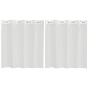 vidaXL Rideaux en voile avec &oelig;illets 2 pcs blanc