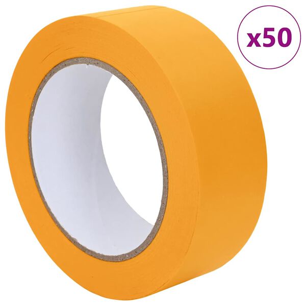 vidaXL Rubans de masquage pour peintre 50 pcs Jaune 38mm x 50m Papier