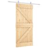 vidaXL Porte coulissante Naturel et Blanc 90 x 210 cm