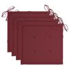 vidaXL Chaises de jardin avec coussins lot de 4 Bois d'acacia massif