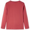 T-shirt enfants à manches longues rouge brûlé 128
