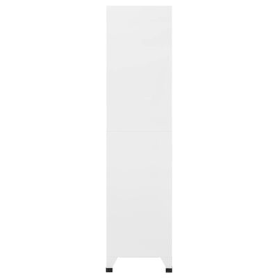 vidaXL Armoire à casiers Blanc 90x45x180 cm Acier