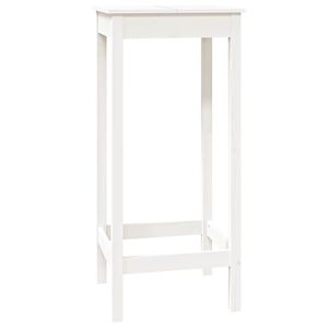 vidaXL Table de bar blanc 50x50x110 cm bois massif de pin