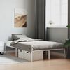 vidaXL Cadre de lit m&eacute;tal sans matelas blanc 120x200 cm