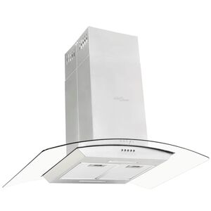 vidaXL Hotte &icirc;lot 90 cm Acier inoxydable 756 m&sup3;/h LED