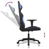 vidaXL Chaise de jeu de massage Noir et bleu Tissu