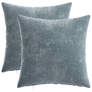 vidaXL Housse de coussin 2 pc HEERLEN Bleu clair 40 x 40 cm