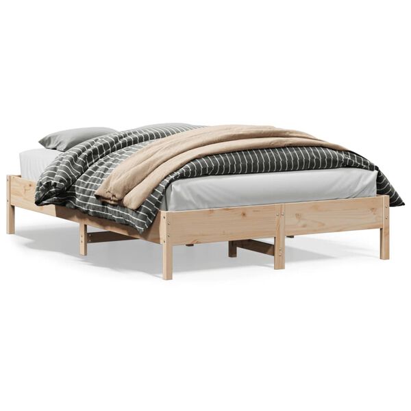 vidaXL Cadre de lit sans matelas 140x200 cm bois massif de pin