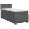 vidaXL Lit boxspring avec matelas Gris fonc&eacute; 90 x 190 cm Tissu