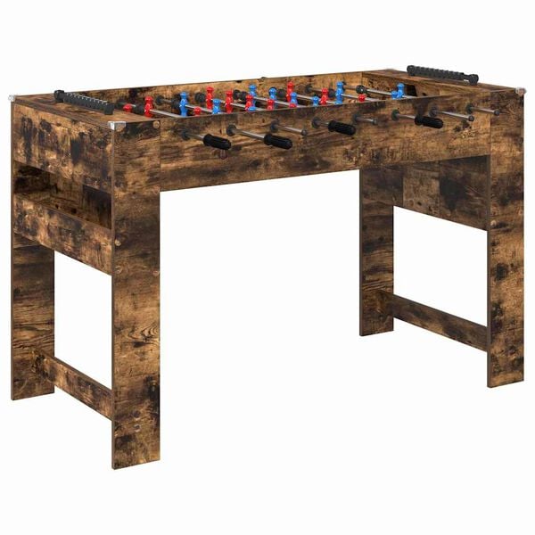 vidaXL Table de Foosball Ch&ecirc;ne fum&eacute; 125 x 60,5 x 80 cm