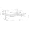 vidaXL Cadre de canapé-lit extensible sans matelas blanc 90x200 cm
