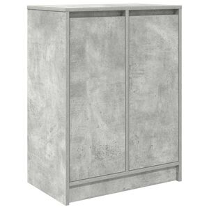 vidaXL Armoire &agrave; chaussures gris b&eacute;ton 57x34x76 cm bois d'ing&eacute;nierie