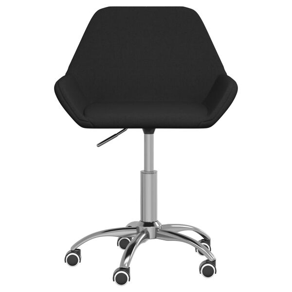 vidaXL Chaise pivotante de bureau Noir Tissu