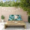 vidaXL Salon de jardin 2 pcs avec coussins bois de pin imprégné