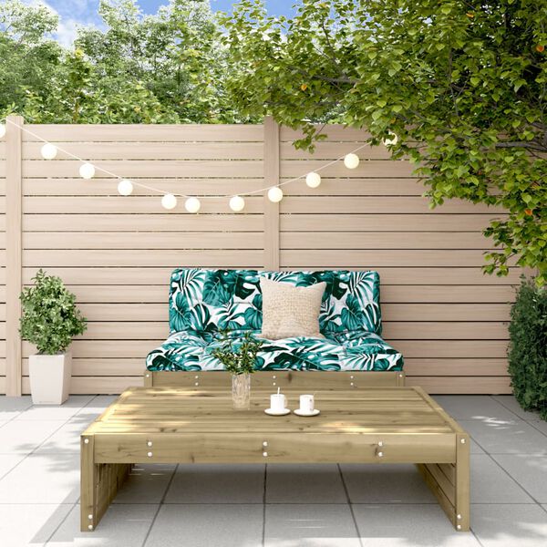vidaXL Salon de jardin 2 pcs avec coussins bois de pin imprégné