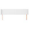 vidaXL T&ecirc;te de lit avec oreilles Blanc 183x16x78/88 cm Similicuir