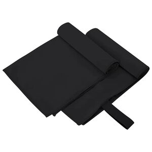 vidaXL Serviettes de sport 2 pcs Noir 50 x 30 cm