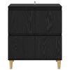 vidaXL Buffet Ch&ecirc;ne noir 60 x 35 x 70 cm Bois d'ing&eacute;nierie