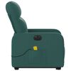 vidaXL Fauteuil inclinable de massage &eacute;lectrique Vert fonc&eacute; Tissu