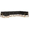 vidaXL Ensemble de canap&eacute;s d'ext&eacute;rieur 8 pc Blanc et noir