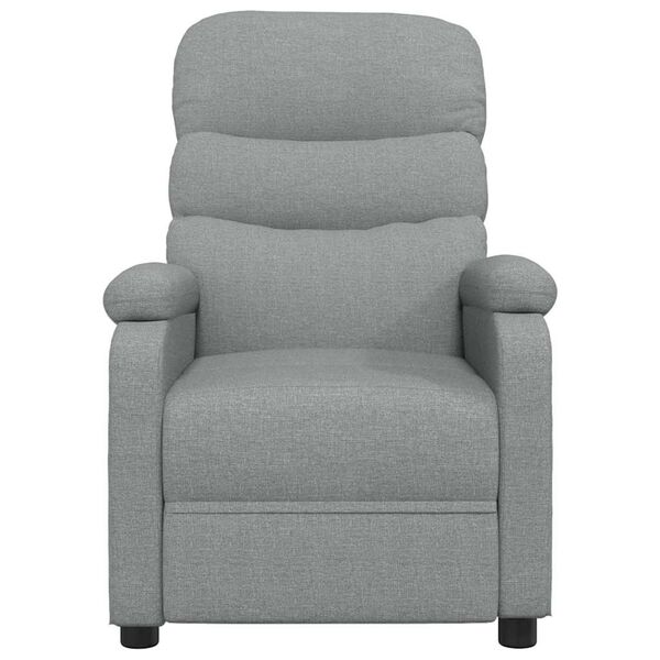 vidaXL Fauteuil &eacute;lectrique de massage Gris clair Tissu