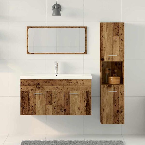 vidaXL Ensemble de meubles salle de bain 3 pcs bois d'ing&eacute;nierie