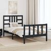 vidaXL Cadre de lit sans matelas noir 100x200 cm bois massif de pin