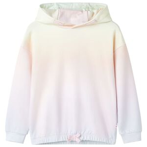 vidaXL Sweatshirt &agrave; capuche pour enfants blanc &eacute;tincelant 104