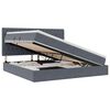 vidaXL Lit de rangement LED avec matelas Gris fonc&eacute; 200 x 200 cm