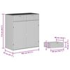 vidaXL Armoire de rangement jardin marron 105x55x113 cm résine tressée