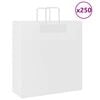 vidaXL Sacs en papier 250 pcs avec poign&eacute;es blanc 45x17x48 cm