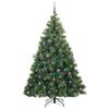 vidaXL Sapin de No&euml;l artificiel avec 300 LED Vert 210 cm PE et PVC