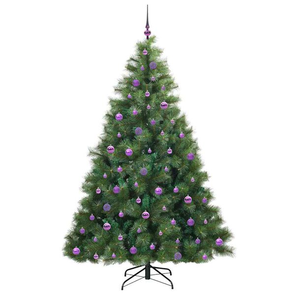vidaXL Sapin de No&euml;l artificiel avec 300 LED Vert 210 cm PE et PVC