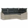 vidaXL Ensemble de canap&eacute; de jardin 4 pc Gris clair polyrotin
