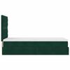 vidaXL Cadre de lit ottoman avec matelas vert fonc&eacute; 90x190 cm velours