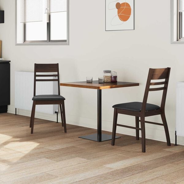 vidaXL Chaises de salle &agrave; manger 2 pcs Marron Clair 43 x 54 x 89 cm