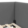 vidaXL Cadre de lit d'angle Gris fonc&eacute; 90 cm x 190 cm Velours