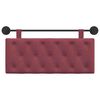 vidaXL T&ecirc;te de lit suspendue Bordeaux 110 x 55 x 7 cm tissu