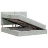 vidaXL Lit avec rangement et matelas Gris clair 160 x 200 cm Velours