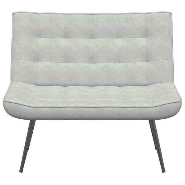 vidaXL Banc gris clair 110x74x84 cm velours
