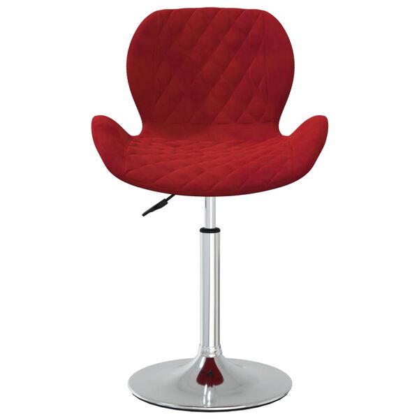 vidaXL Chaise pivotante de salle &agrave; manger Rouge bordeaux Velours