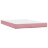 vidaXL Sommier &agrave; lattes de lit avec matelas rose 140x220 cm velours