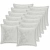 vidaXL Coussin de jet&eacute; 12 pc HOUTEN Gris clair 40 x 40 cm Flanelle