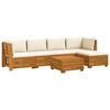 vidaXL 6 pc Ensemble de canap&eacute;s d'ext&eacute;rieur Bois d'Acacia Massif