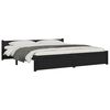 vidaXL Cadre de lit sans matelas noir bois massif 180x200 cm