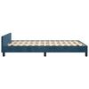 vidaXL Cadre de lit sans matelas bleu fonc&eacute; 120x190 cm velours