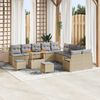 vidaXL Ensemble de canapé de jardin 13 pcs Beige et Gris clair